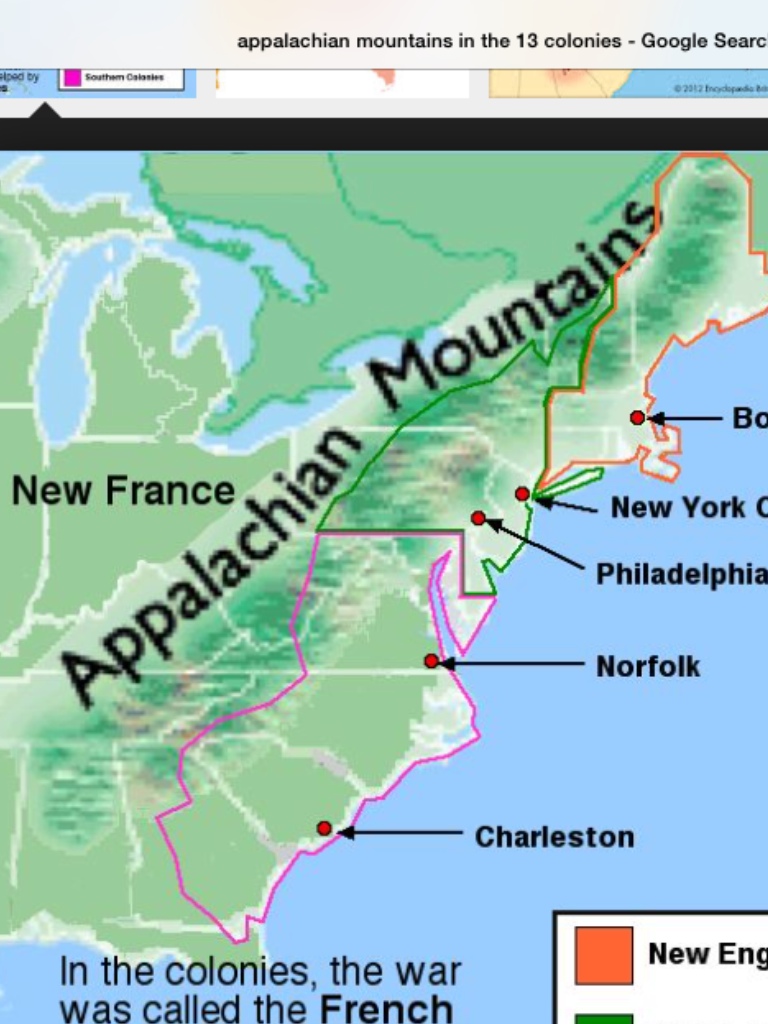 Appalachian Mountains On A Map Of The 13 Colonies Map - vrogue.co