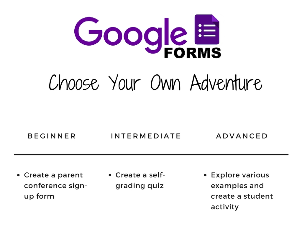 google forms choose your own learning adventure